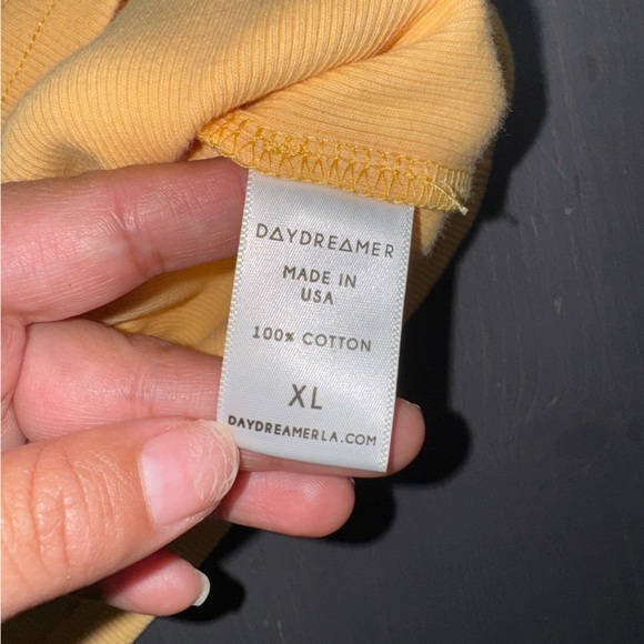 Daydreamer Records Ribbed Cotton Tank in Melon - Picture 7 of 9